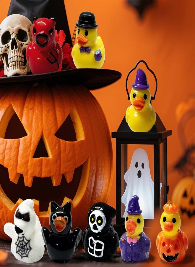 AWEELON 56 Pcs Halloween Mini Resin Ducks, Miniature Resin Duck Figures Novelty Halloween Party Favors Gift Decoration - Image 3